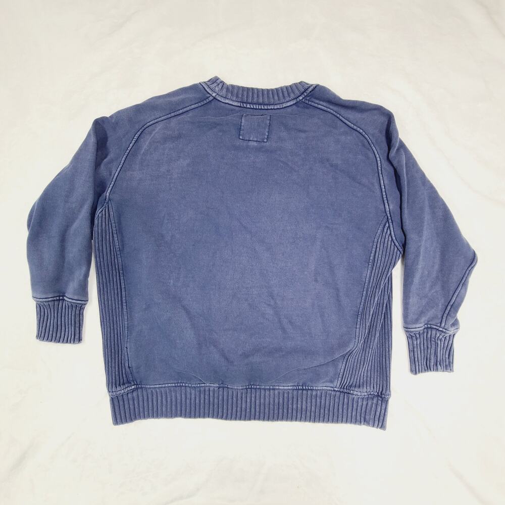 Aerie Distressed Sweatshirt XS Blue Faded Graphic Crewneck Pullover Casual - Picture 2 of 10
